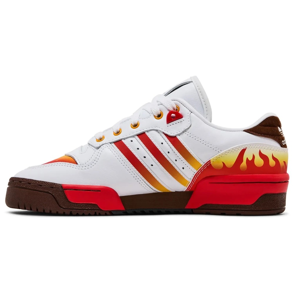 Adidas Rivalry Low "Rengoku" Demon Slayer Men's Size 9.5 White Red Shoes JI3310 - Picture 3 of 8